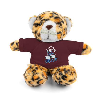 Keep Calm I'm A Broker Stuffed Animals with Tee