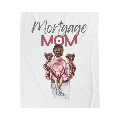Mortgage Mom Velveteen Plush Blanket