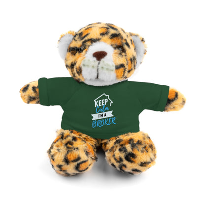 Keep Calm I'm A Broker Stuffed Animals with Tee