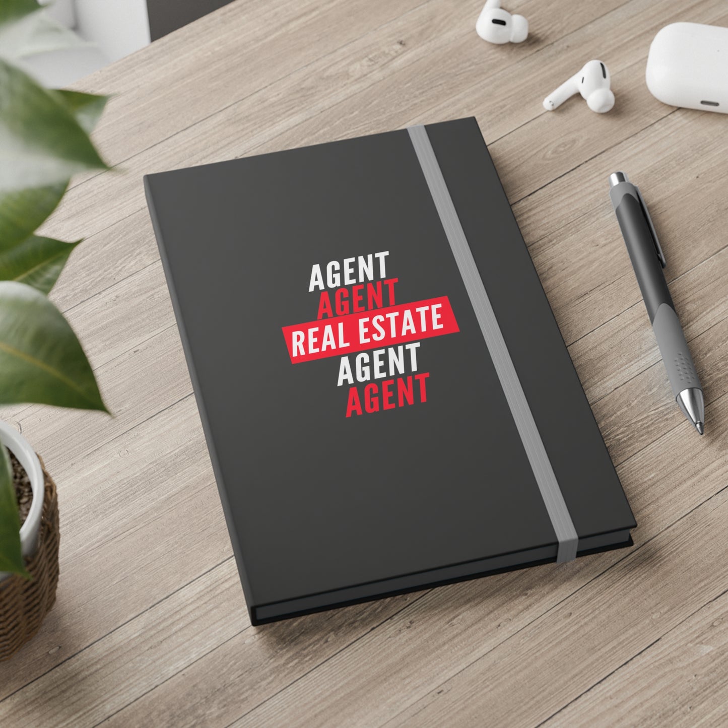 Real Estate Agent Color Contrast Notebook - Ruled