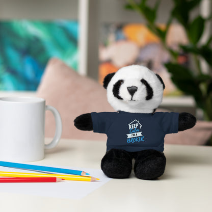 Keep Calm I'm A Broker Stuffed Animals with Tee