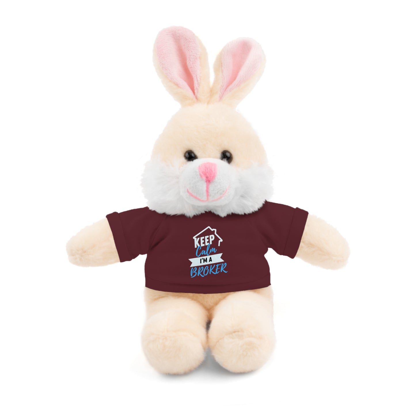 Keep Calm I'm A Broker Stuffed Animals with Tee