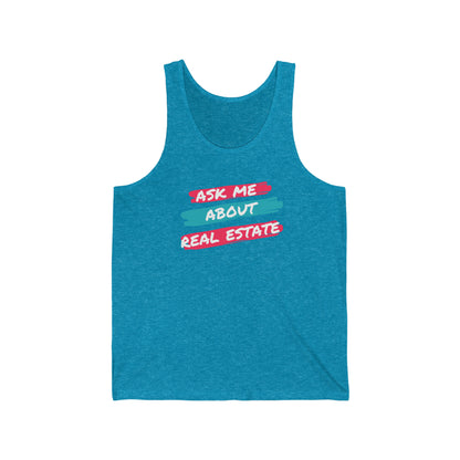 Ask me about Real Estate Unisex Jersey Tank