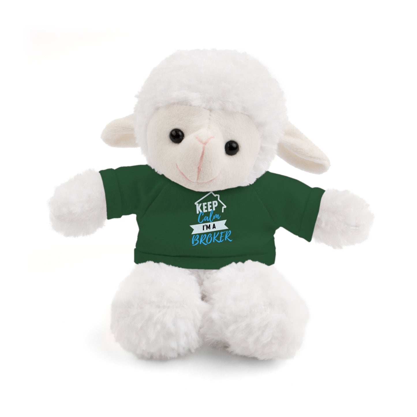 Keep Calm I'm A Broker Stuffed Animals with Tee