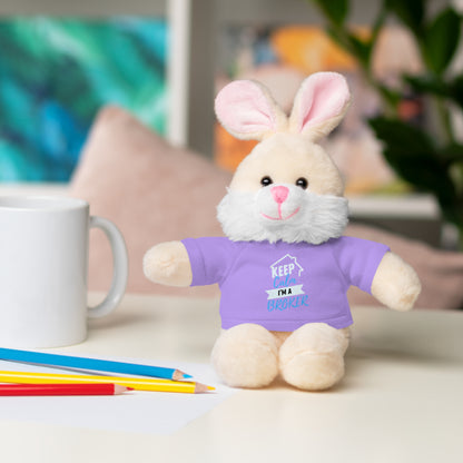 Keep Calm I'm A Broker Stuffed Animals with Tee