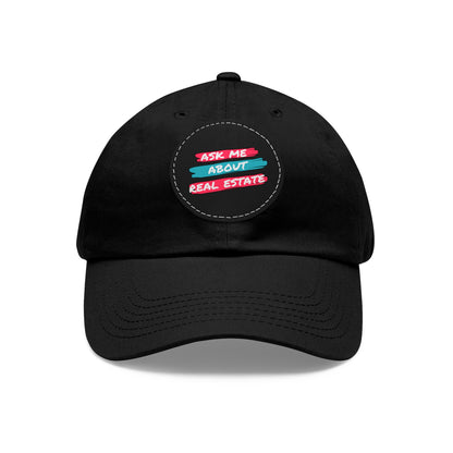 Ask me about Real Estate Dad Hat with Leather Patch (Round)