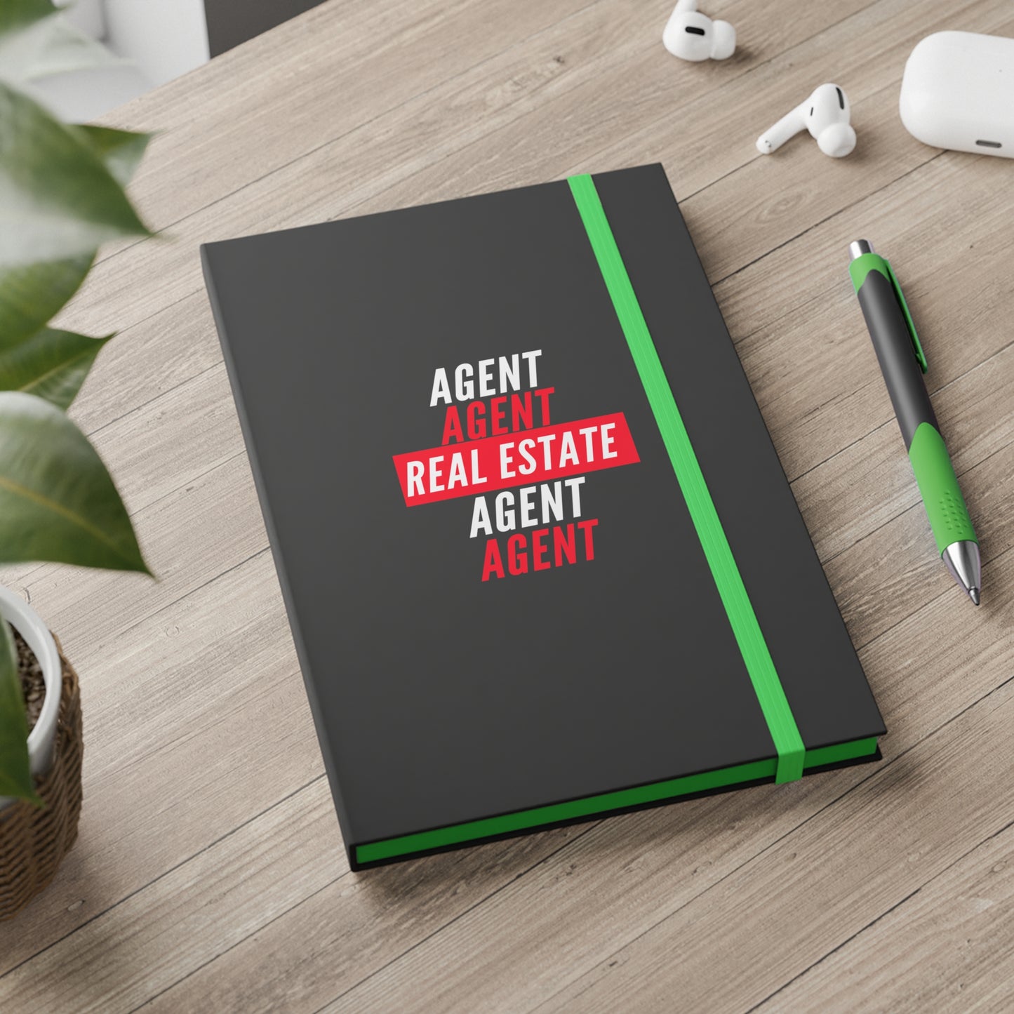 Real Estate Agent Color Contrast Notebook - Ruled