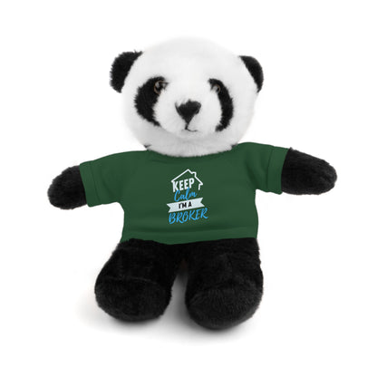 Keep Calm I'm A Broker Stuffed Animals with Tee
