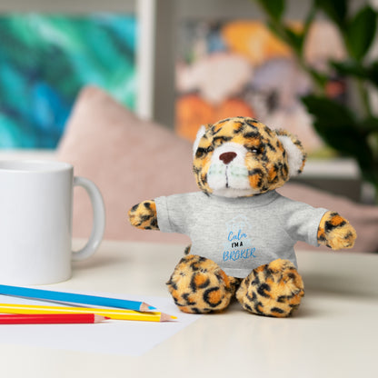 Keep Calm I'm A Broker Stuffed Animals with Tee