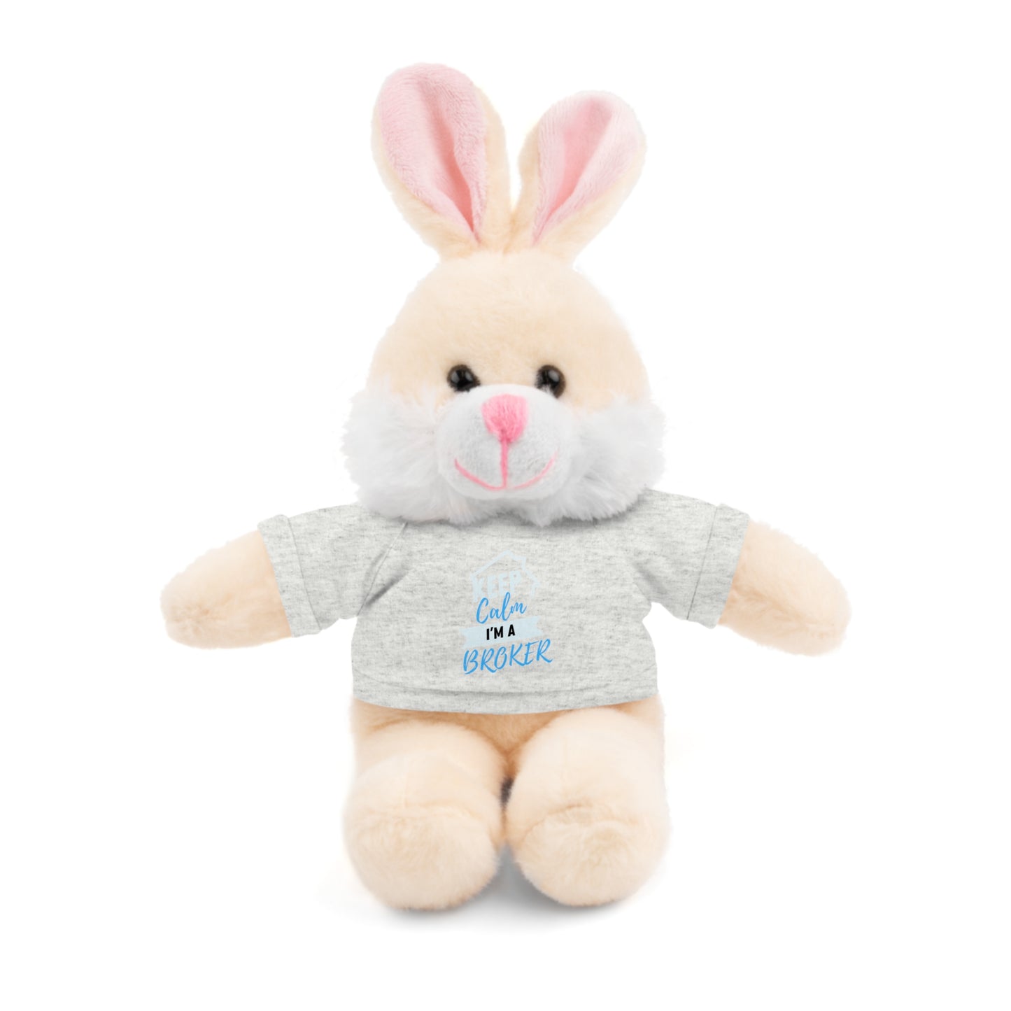 Keep Calm I'm A Broker Stuffed Animals with Tee