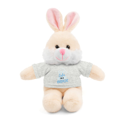 Keep Calm I'm A Broker Stuffed Animals with Tee