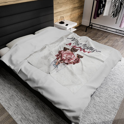 Mortgage Mom Velveteen Plush Blanket