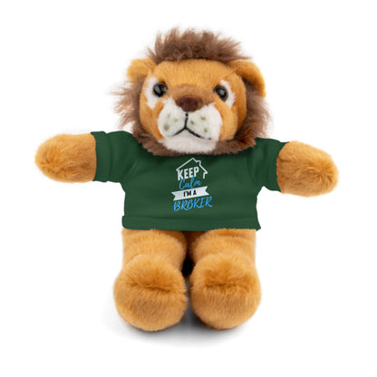 Keep Calm I'm A Broker Stuffed Animals with Tee
