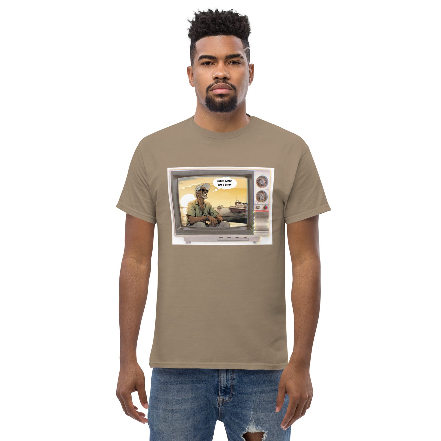 These rates are a gift Men's classic tee - Custom Mortgage Tees